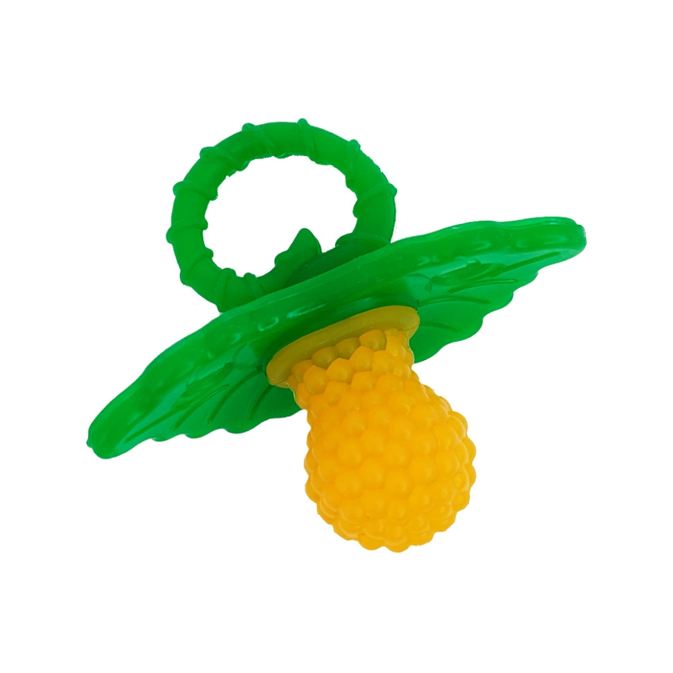 Пустушка-прорізувач Ягідка Mega Zayka MGZ-0419(Yellow) текстурна