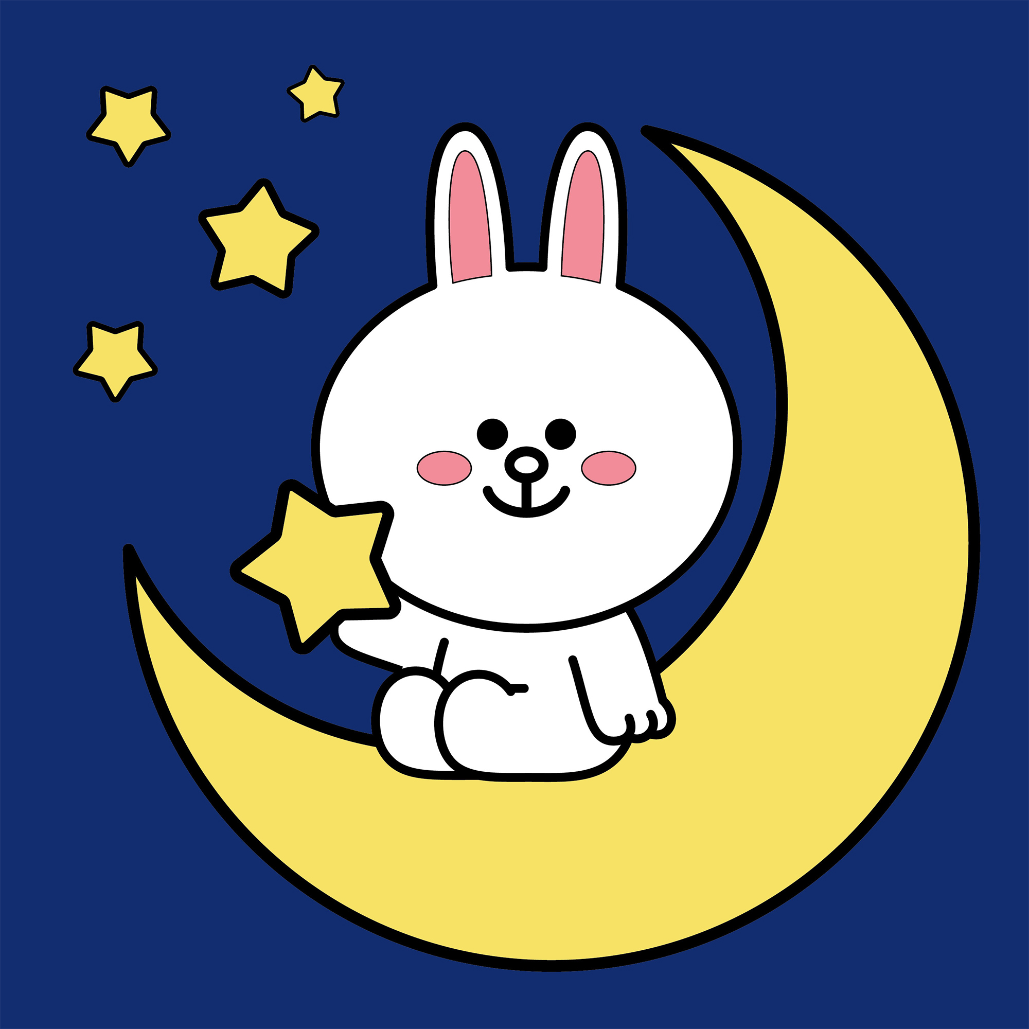 Картина за номерами Santi Лайн Френдс Коні на місяці 25х25 см Різнокольоровий (955014)