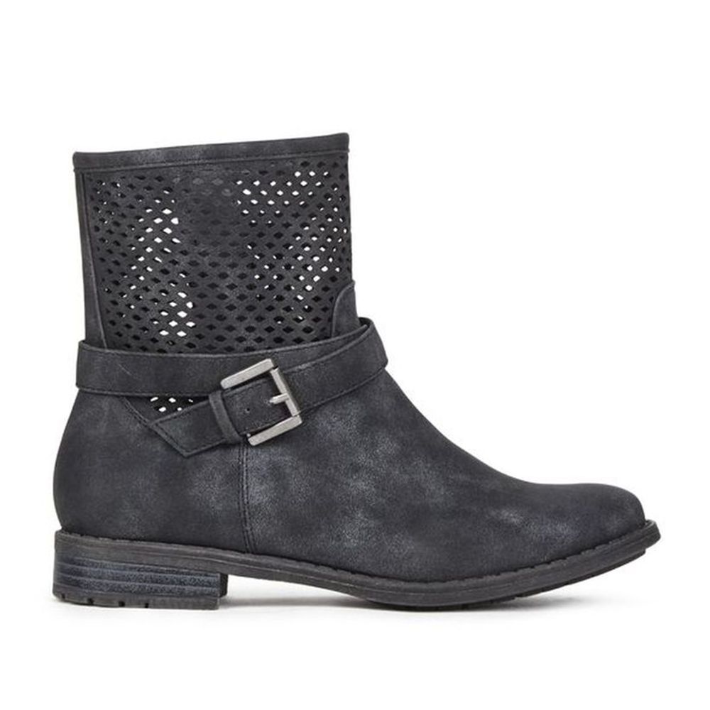 Черевики JustFab Womens Telia Black 36.5 Чорний (BS1615548BK-36.5)