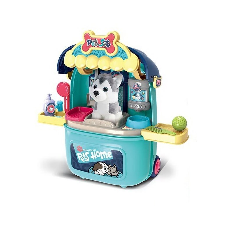 Іграшкова валіза з улюбленцем Yufeng Грумінг 50.6х35.4х30 см Блакитний (140041)