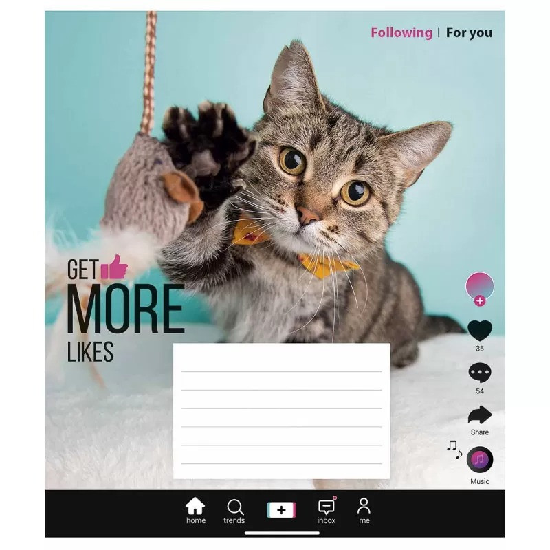 Зошит учнівський Influencer Школярик 012-3260L-2 до лінії 12 аркушів