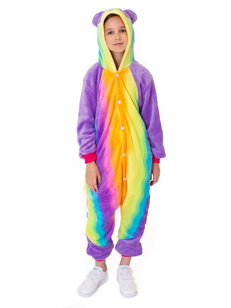 Піжама кігурумі дитяча Jamboo Панда веселкова 110 см Різнокольоровий (J401243)