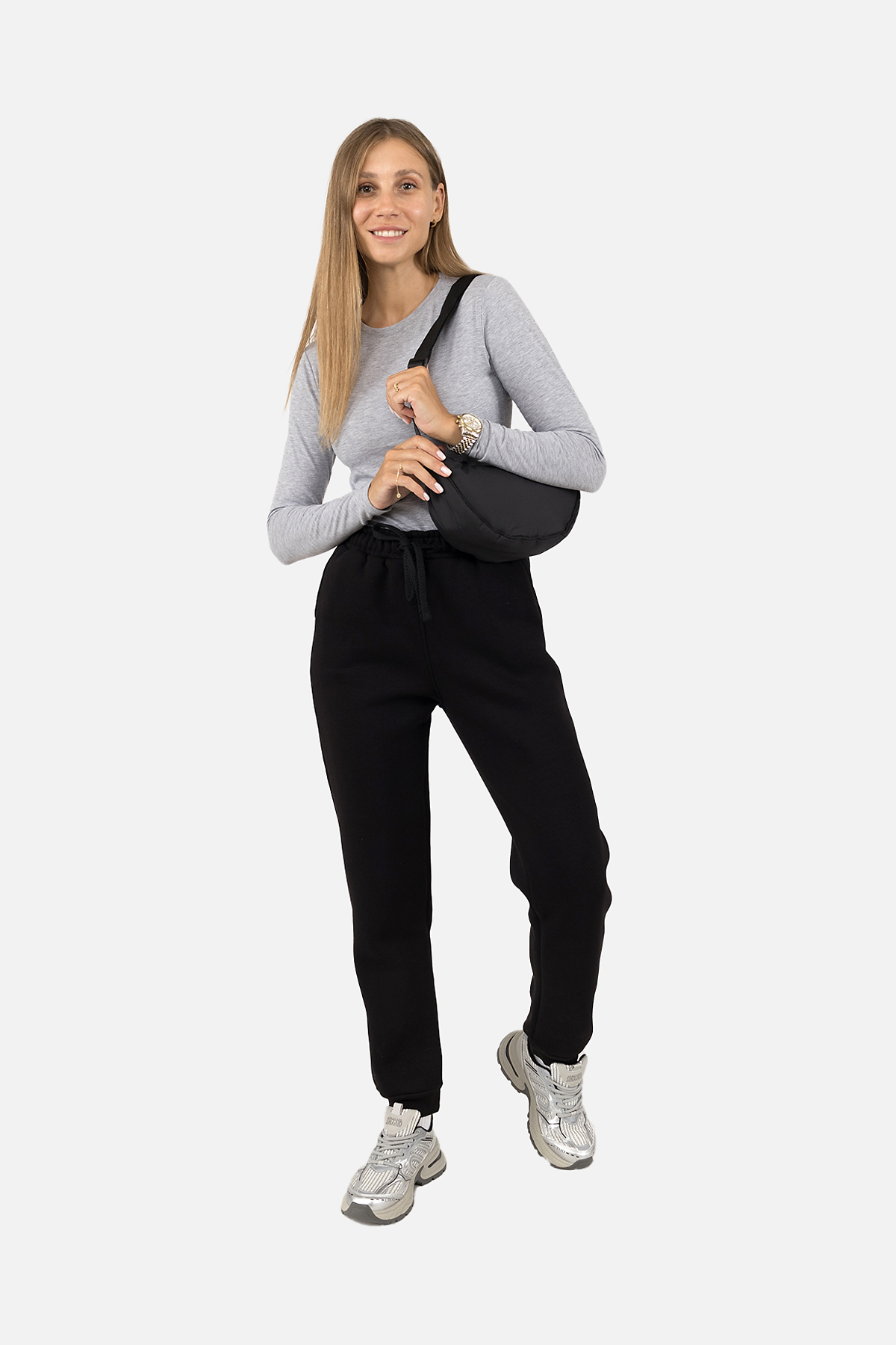 Жіночі спортивні штани Yuki XL Чорний ЦБ-00254563 (SKT001004631)