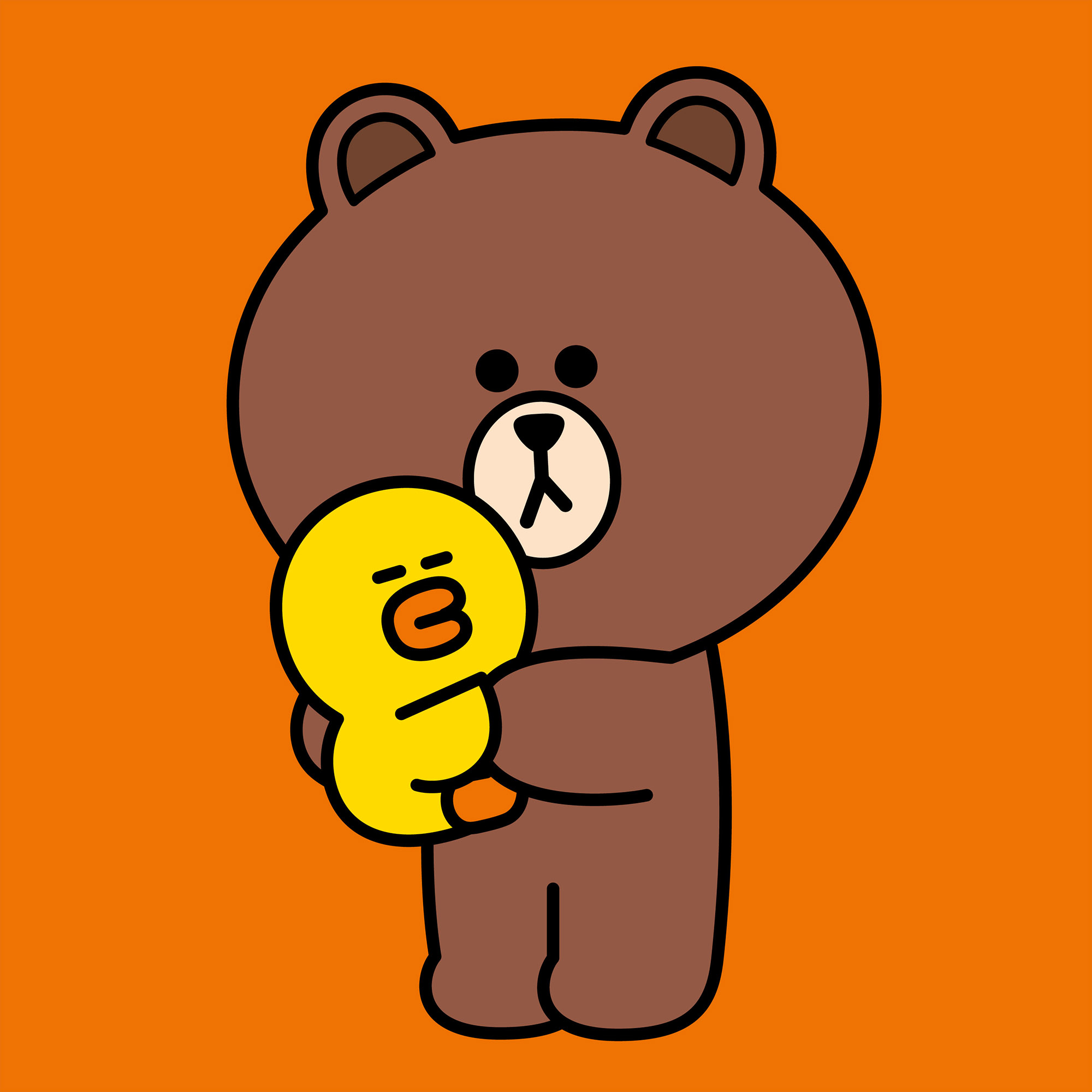 Картина за номерами Santi Лайн Френдс Браун та Саллі 25х25 см Різнокольоровий (955019)