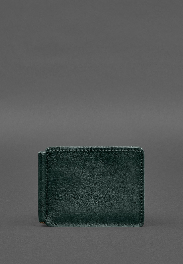 Шкіряне портмоне 13.0 затискач зелений краст BlankNote