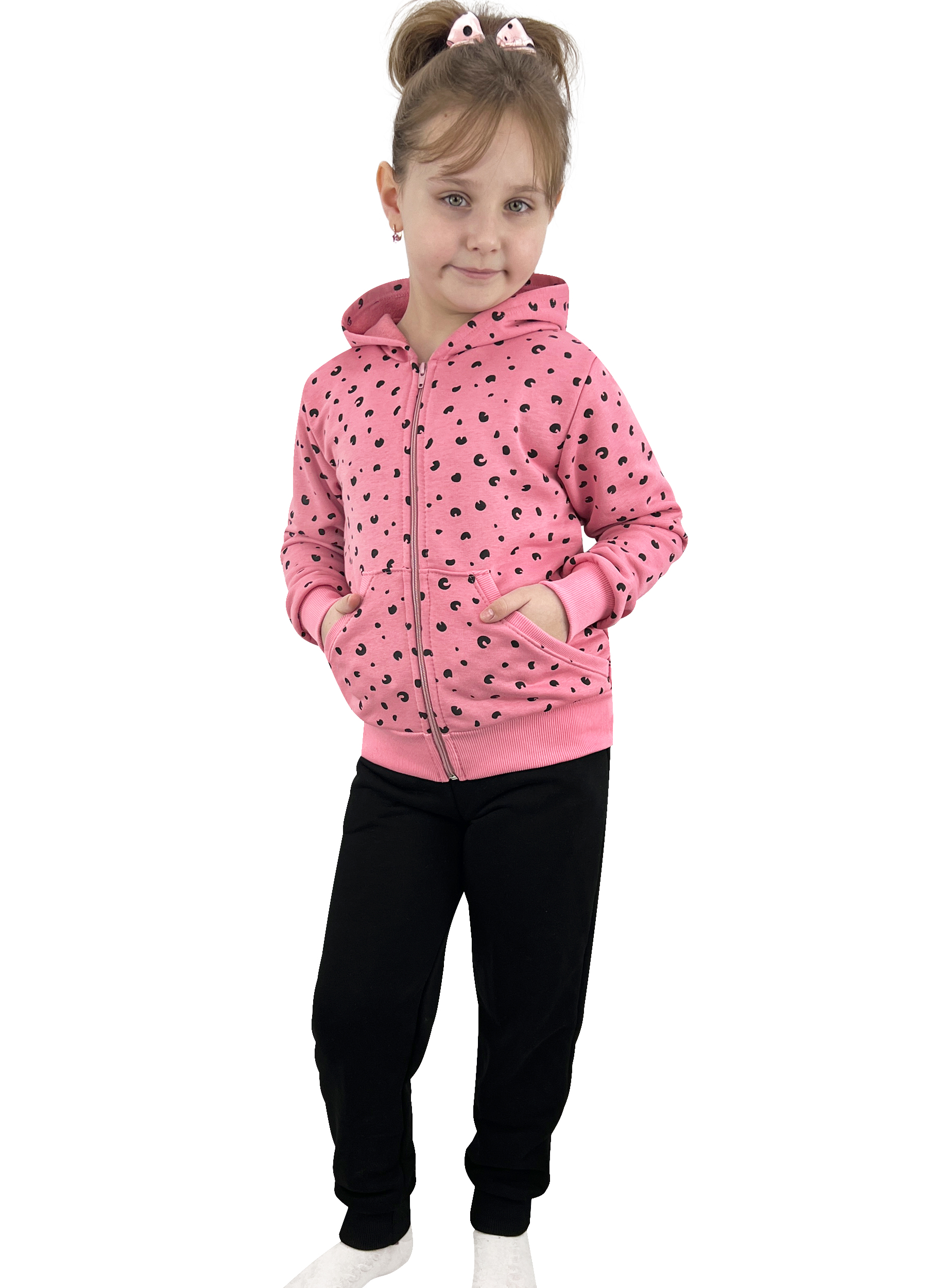 Костюм для дівчинки Модельер 31703 34 Чорно-рожевий (17905)