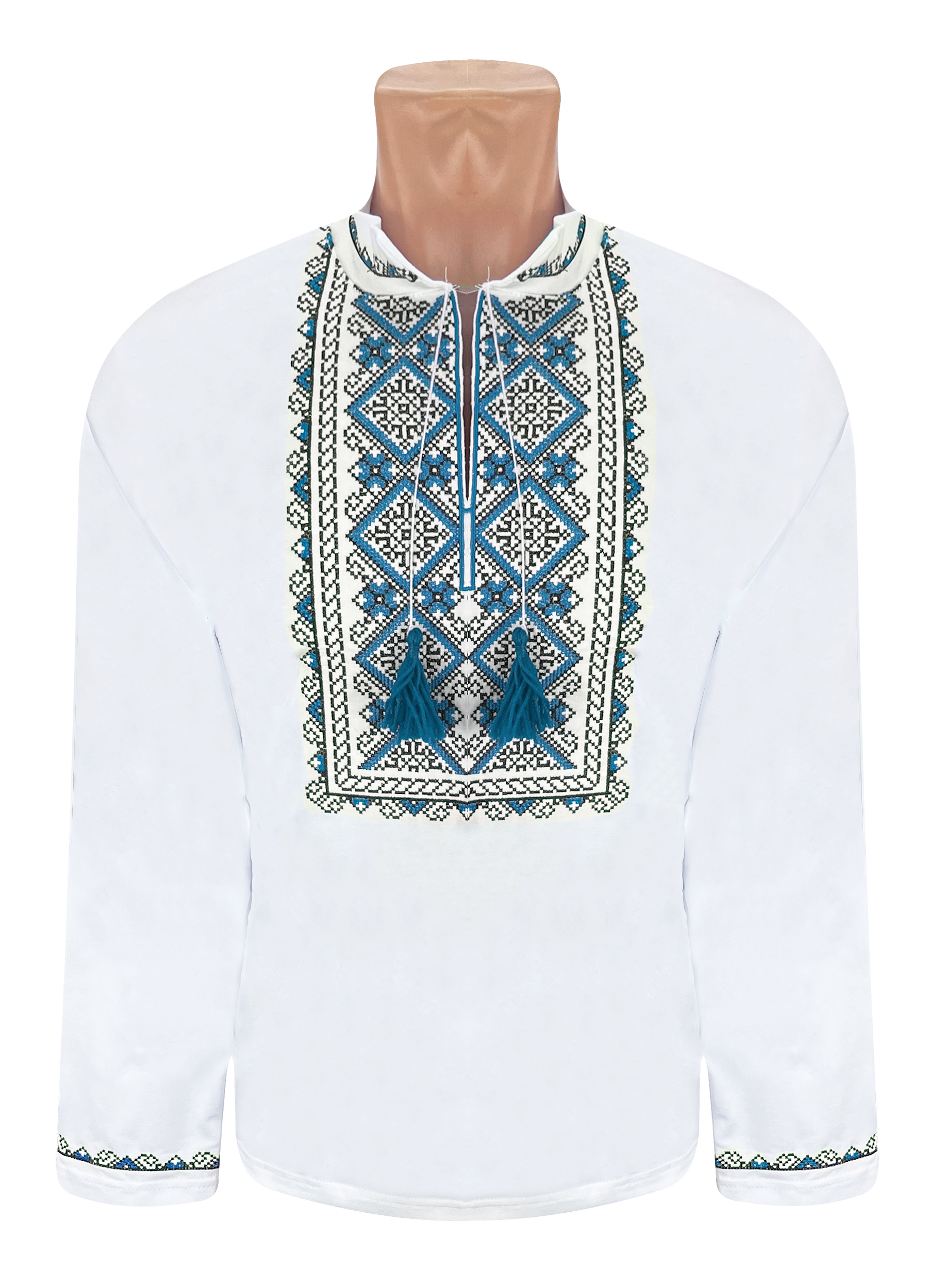 Вишиванка чоловіча Модельер 30867 54 Біло-синій (16679)