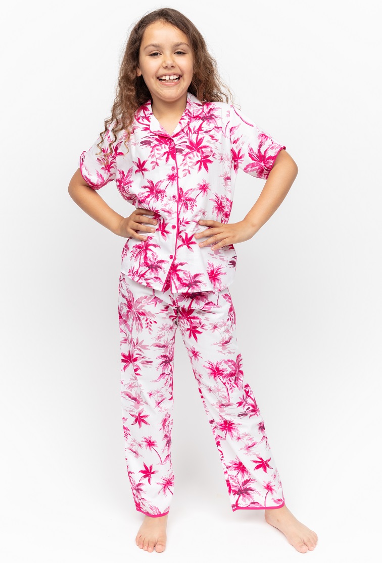 Піжама для дівчинки Cyberjammies Hailey 7078 158 см Біло-рожевий (5051877482050)