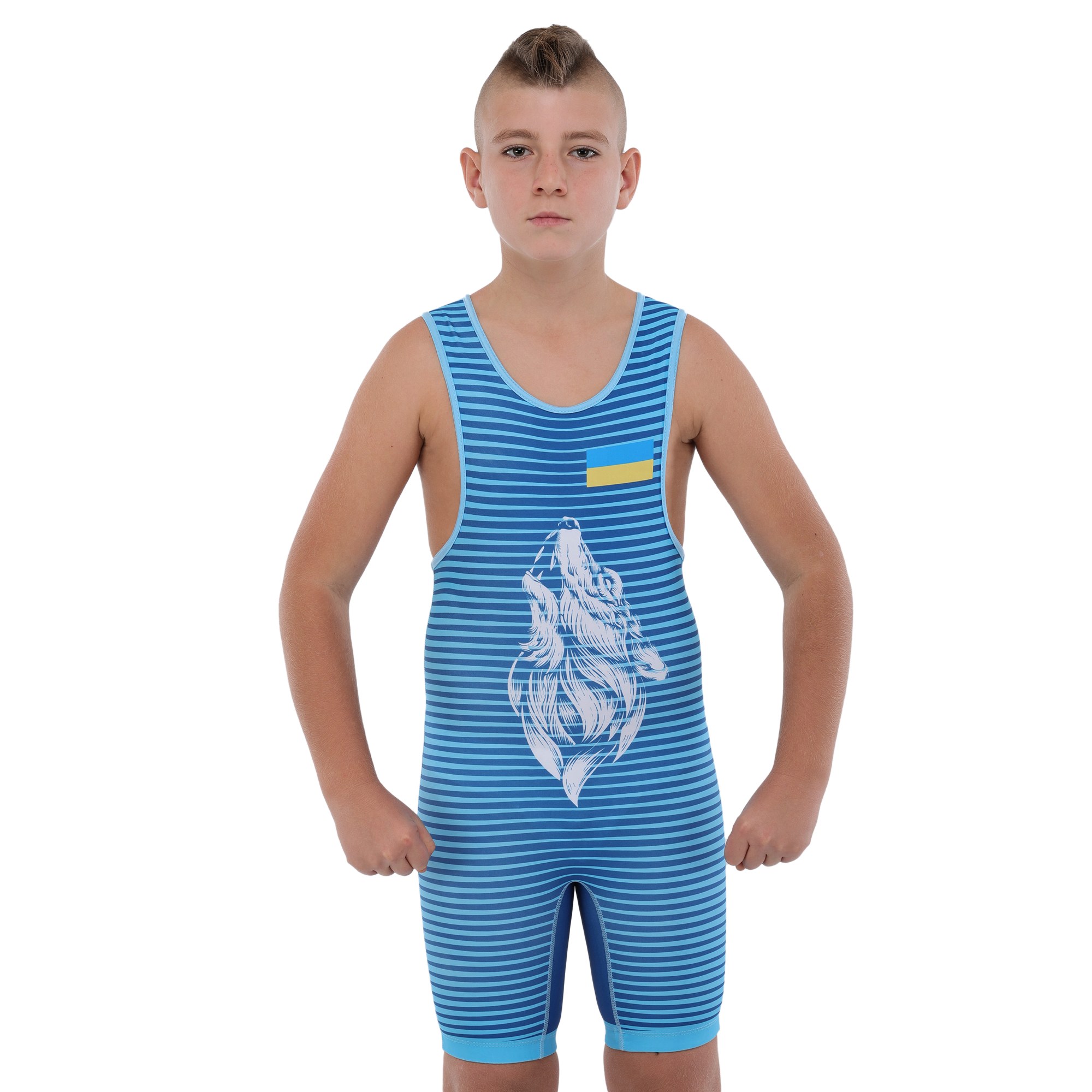 Трико для боротьби дитяче SP-Sport JY-6606 Ukraine 7XS 128-162 см Різнокольоровий