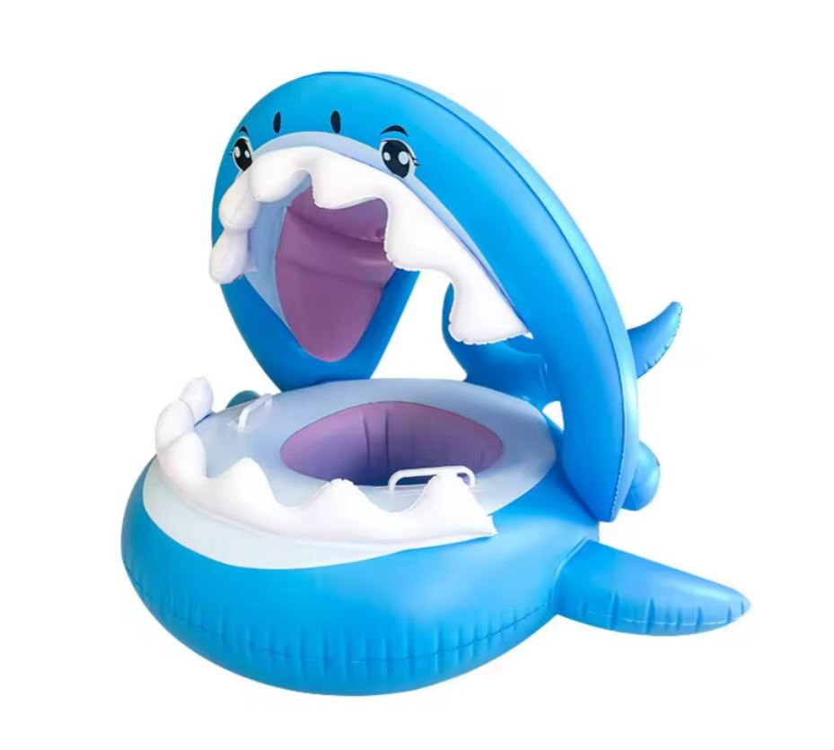 Дитячий надувний човен Бейбі Шарк Акула від UrbanKit з Регульованим Накриттям (UD534)