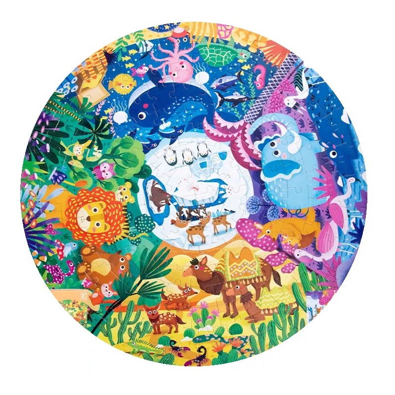 Дитячі пазли Yufeng Навколо Світу 158 деталей Різнокольоровий (108365)