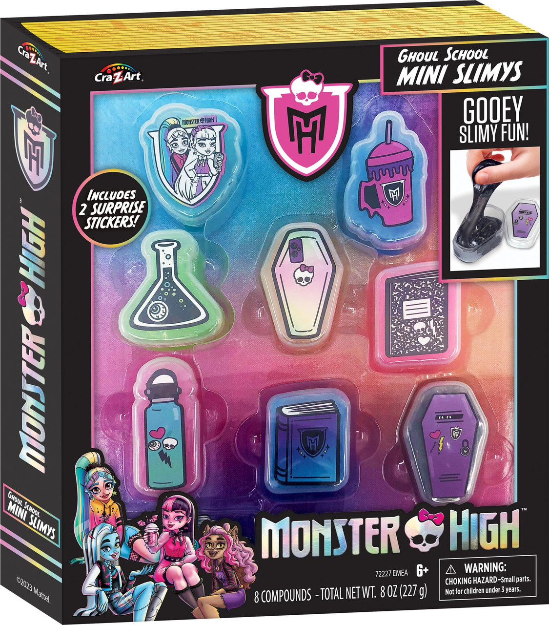 Слайми набір Cra-Z-Art Monster High Ghoul School Mini Mania 10 шт