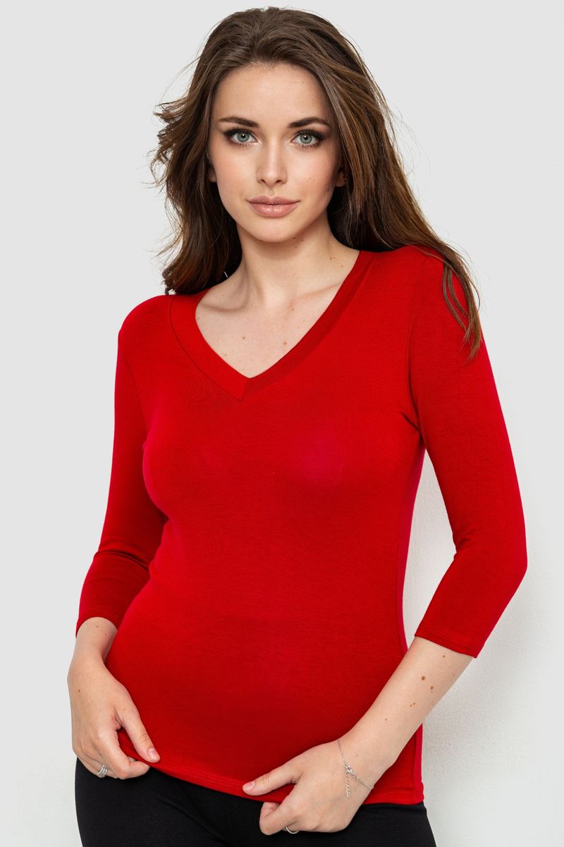 Лонгслів жіночий з рукавом 3/4 Ager Бордовий 186R509 S (109916_814237)