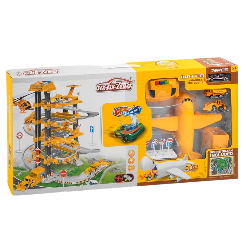 Дитяче паркування Six-Six Zero 5 поверхів 2 машинки Жовтий (104519)