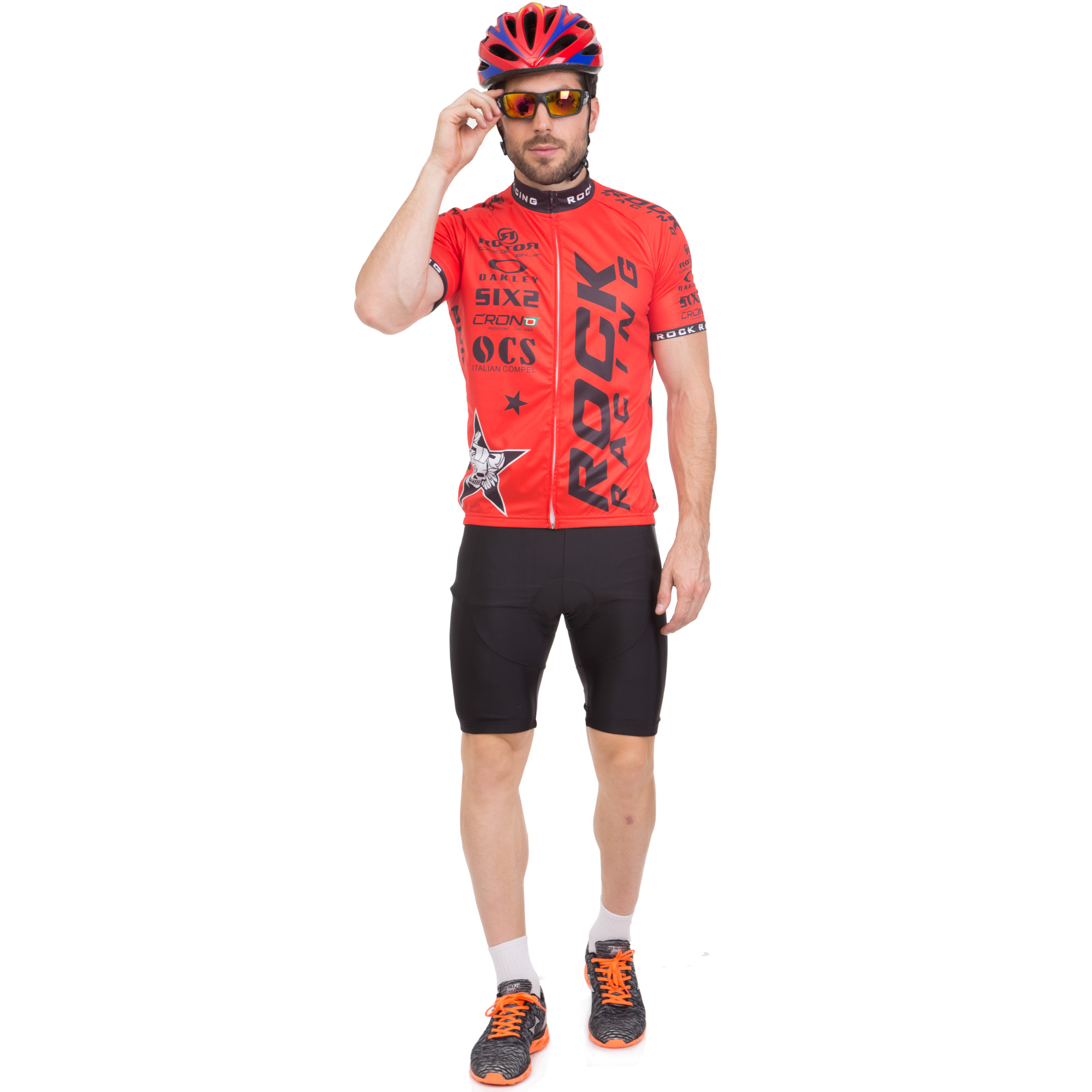 Велоформа короткий рукав SPOINT ROCK RACING MS-6819-R 2XL червоний-чорний