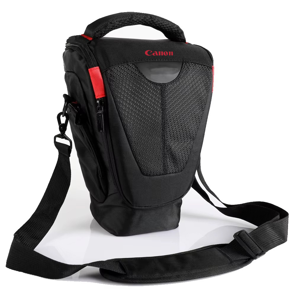 Професійна вертикальна сумка для фотоапарата Digital Canon 22x31x18 см Чорно-червоний (IBF082BR1)