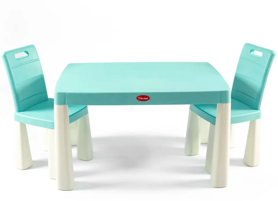 Комплект стіл та два стільці Doloni Бірюзовий (2269752342)