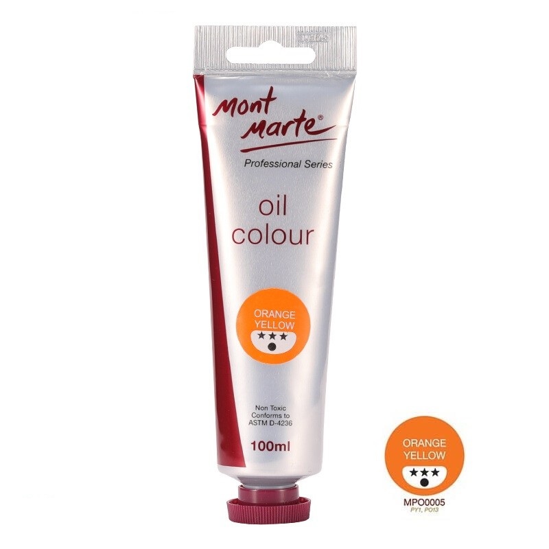 Олійна фарба Mont Marte Жовто-жовтогаряча 100 мл