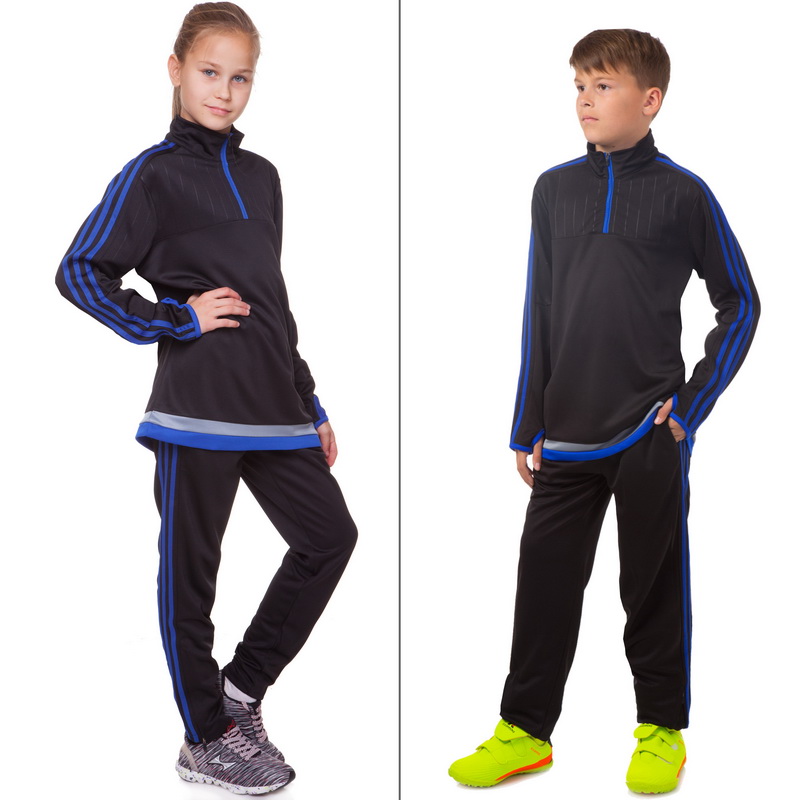 Костюм спортивний LIDONG LD-2001T 26 ріст 125-135 Чорний-Синій