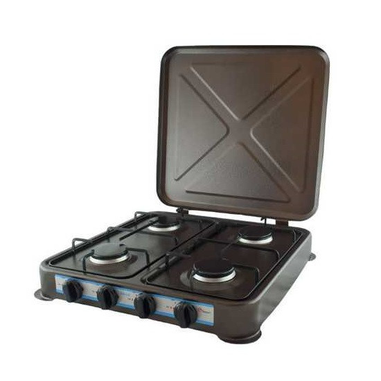 Газова плита настільна Domotec MS-6604 4 конфорки Brown
