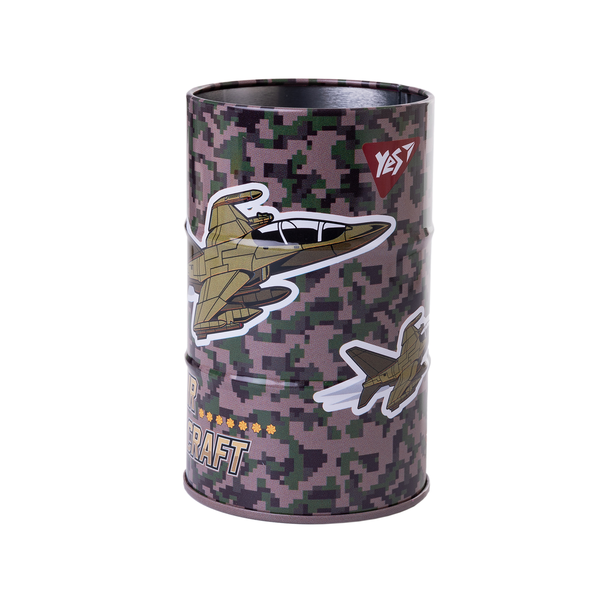 Стакан-підставка бочка YES Military 10,8х6,5 см Різнокольоровий (708097)