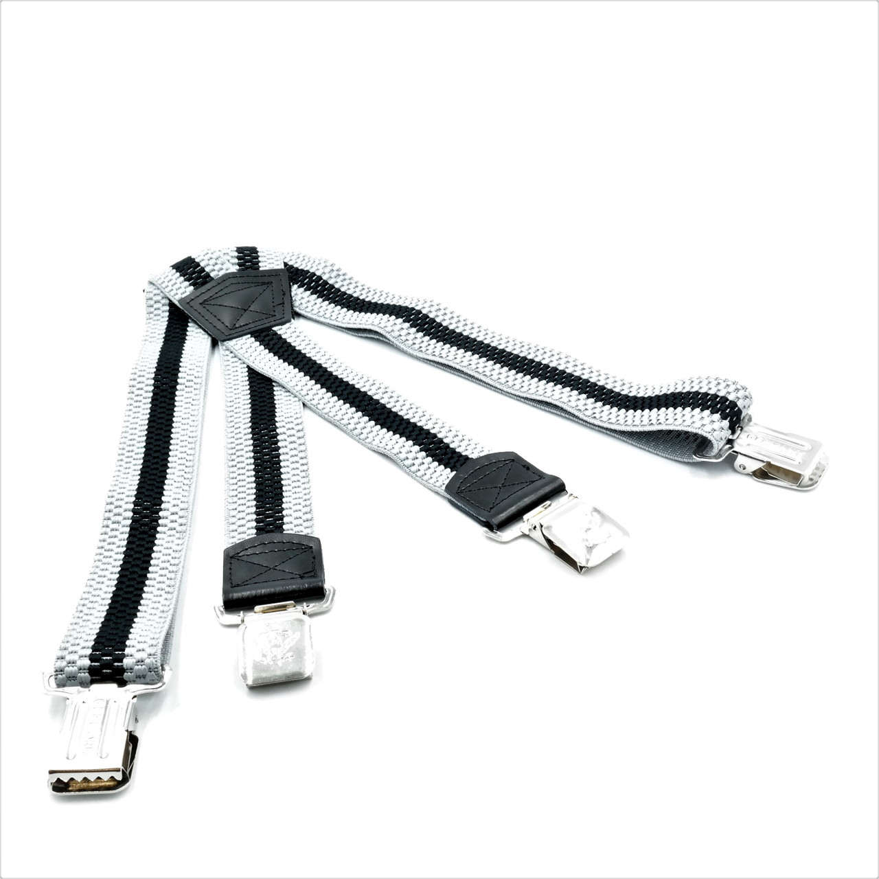 Підтяжки класичні 3,8см Weatro Сіро-чорні nwx-lmn-2028