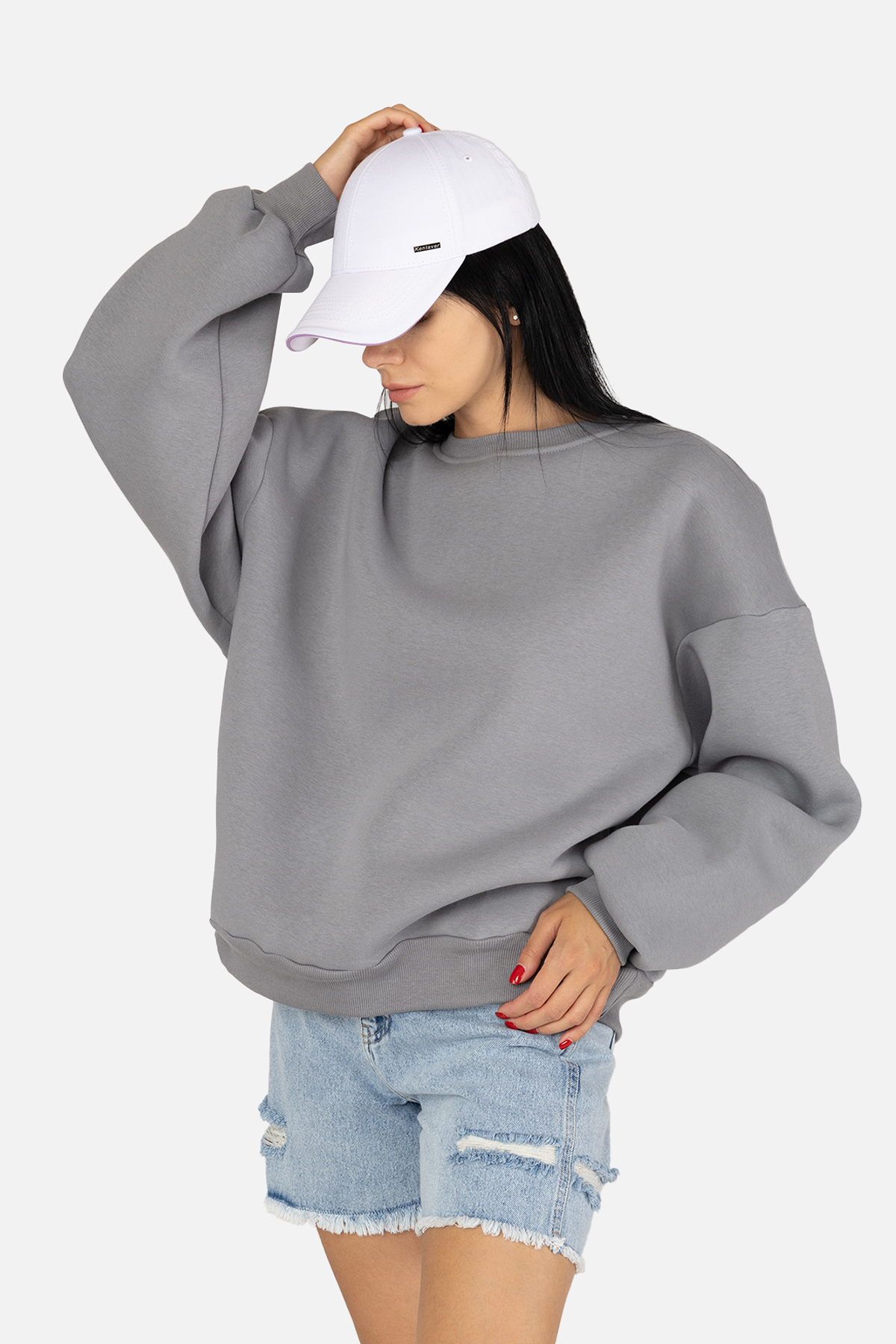 Жіночий світшот Yuki 2XL Сірий ЦБ-00254560 (SKT001004617)