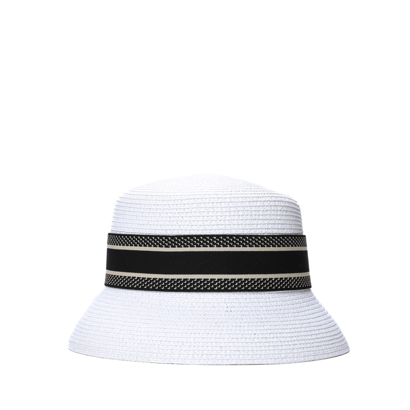 Панама жіноча зі стрічкою LuckyLOOK Мелінда 58 Біло-чорний 735-125