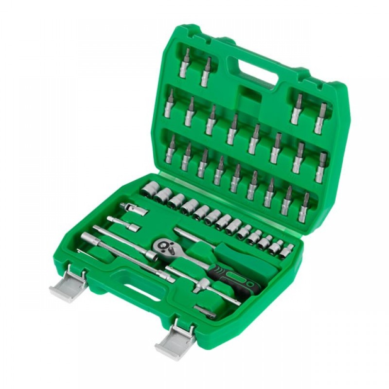 Набір інструментів INTERTOOL ET-6046SP 1/4 46 предметів Зелений (70157)