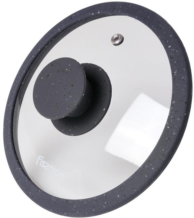 Кришка скляна ARCADES діаметр 28см з силіконовим ободом Fissman DP63882