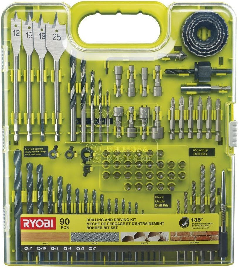 Набір біт та свердлів RYOBI RAKDD90 90 шт iz16084