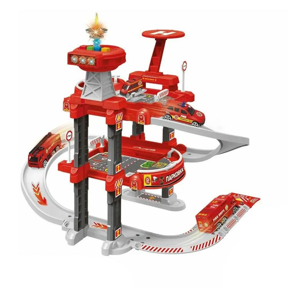 Дитяче паркування Six-Six Zero 3 поверхів 2 машинки Червоний (104310)