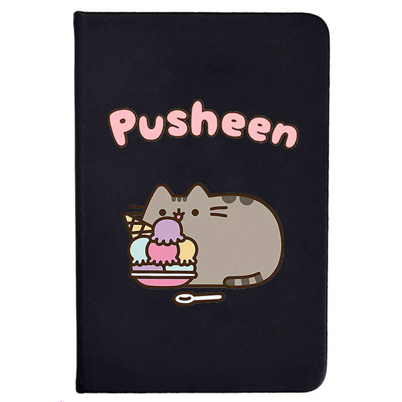 Блокнот 2Life Pusheen cat Кіт з морозивом А5 96 аркушів Чорний v-12477