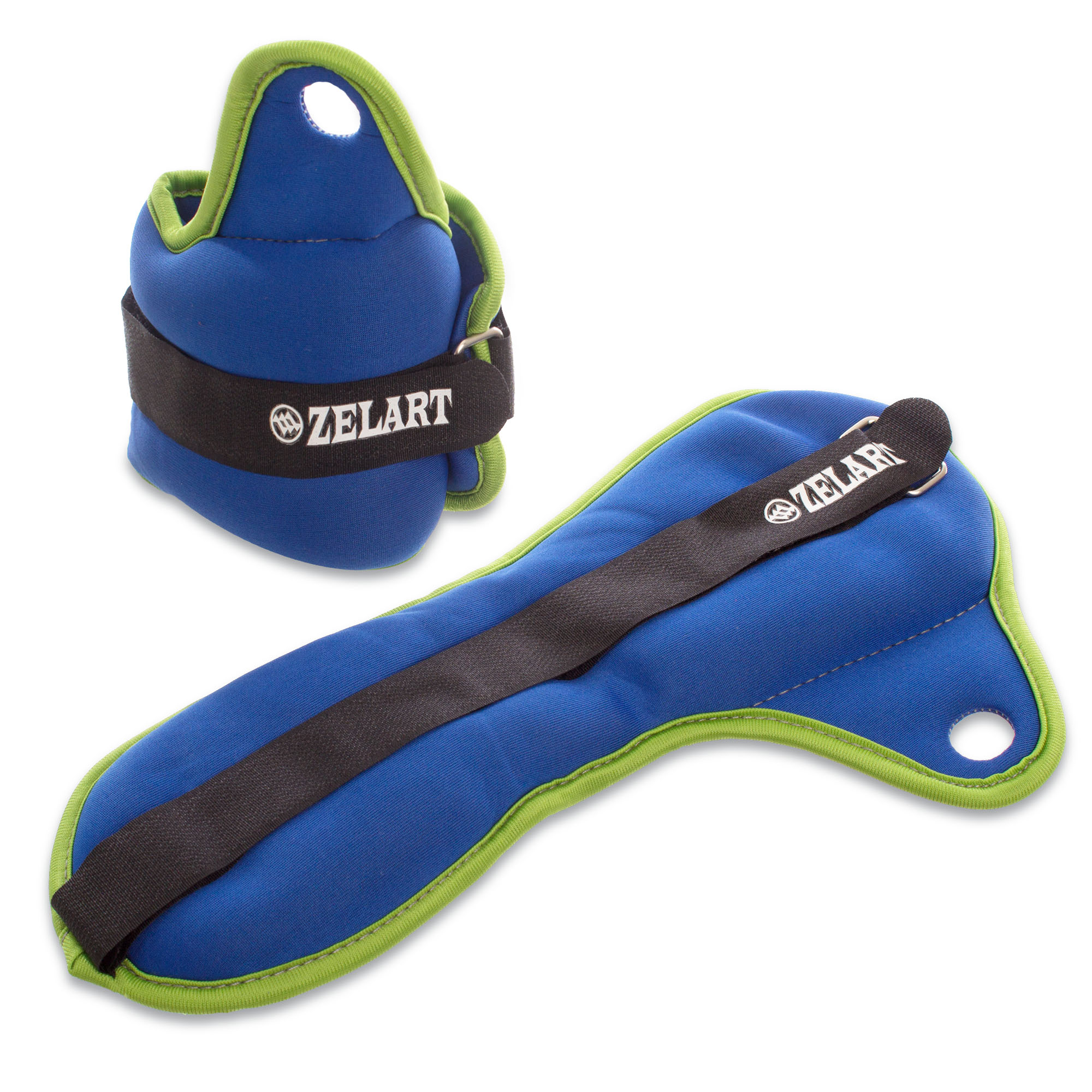 Обтяжувачі-манжети для рук PS FI-1965-2 (2 x 1кг) (FI-1965-2_Синий-салатовый)