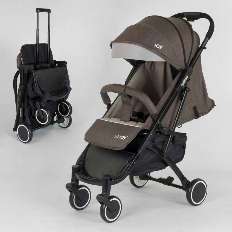 Коляска прогулянкова дитяча "JOY" Vittoria Brown + футкавер + телескопічна ручка (87716)
