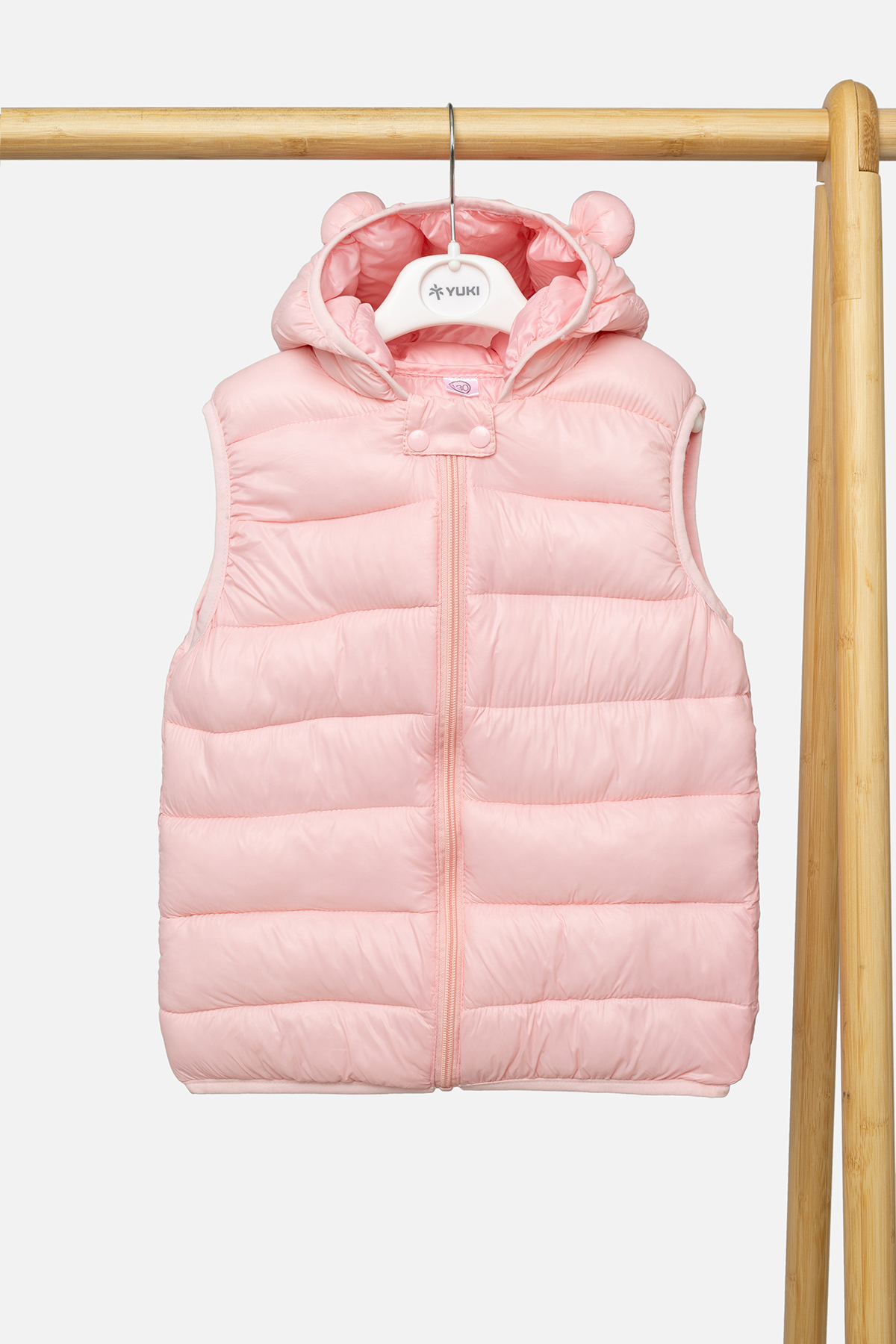 Утеплений жилет для дівчинки No Brand 110 см Світло-рожевий ЦБ-00242816 (SKT000965879)
