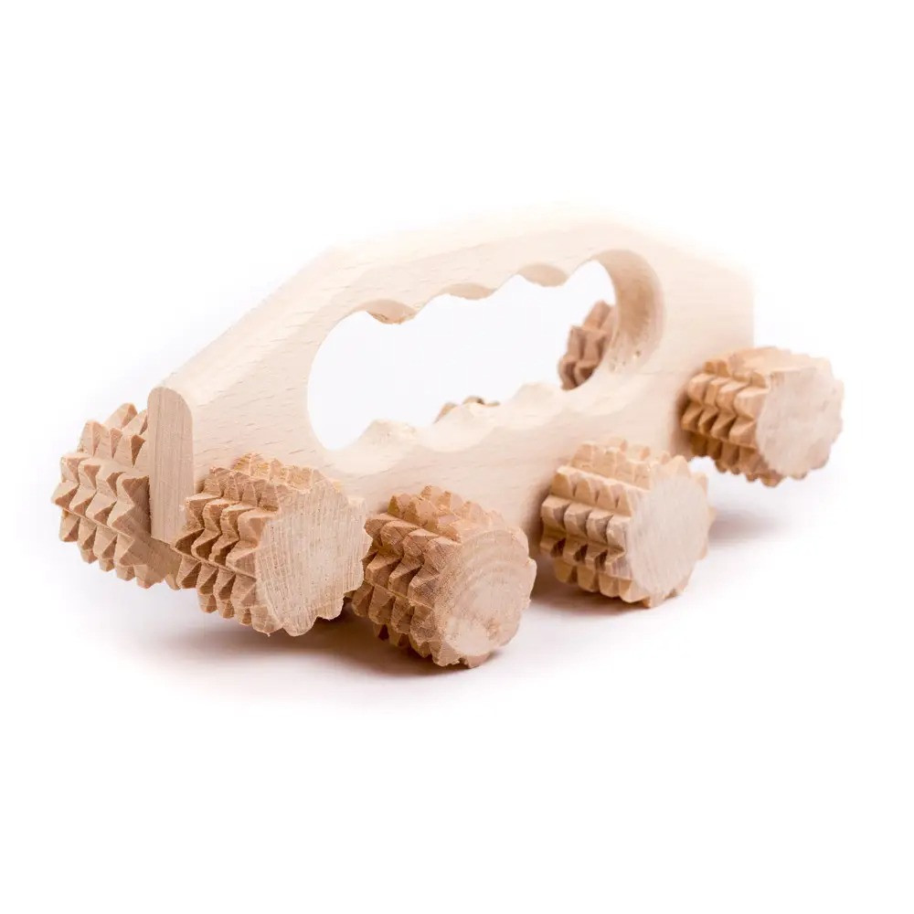 Дерев'яний масажний ролик для лазні Бондарный дом 8 масажних головок (QS-1003)