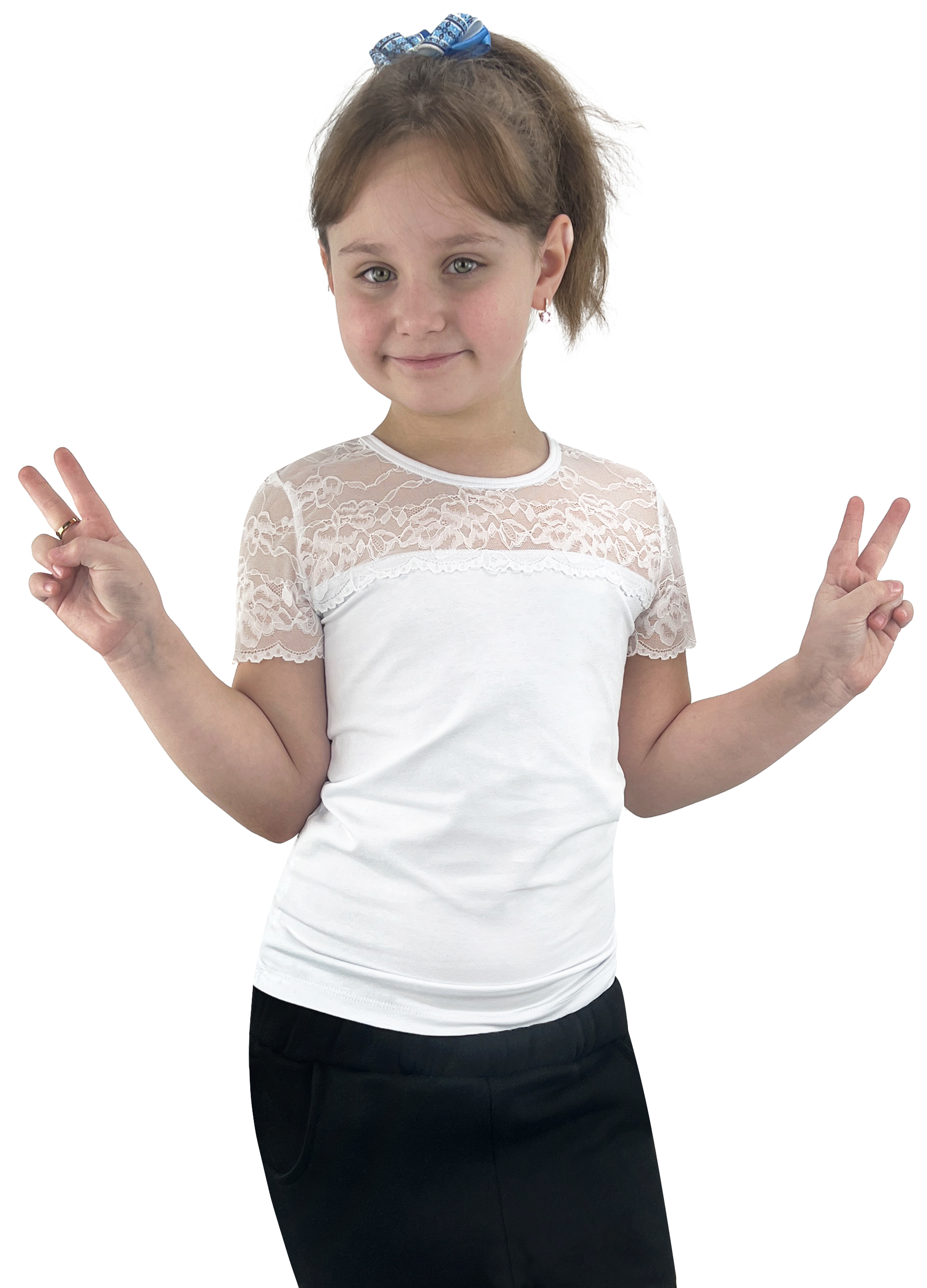 Блузка для дівчинки Жемчужина Стилей 32003 32 Білий (17933)