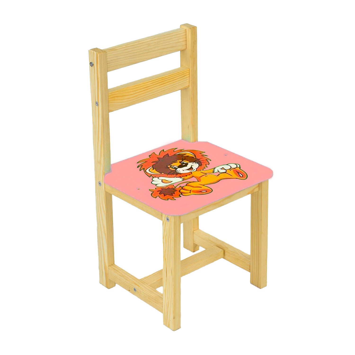 Дитячий стілець Мася Лев 54 см Рожевий (67043)