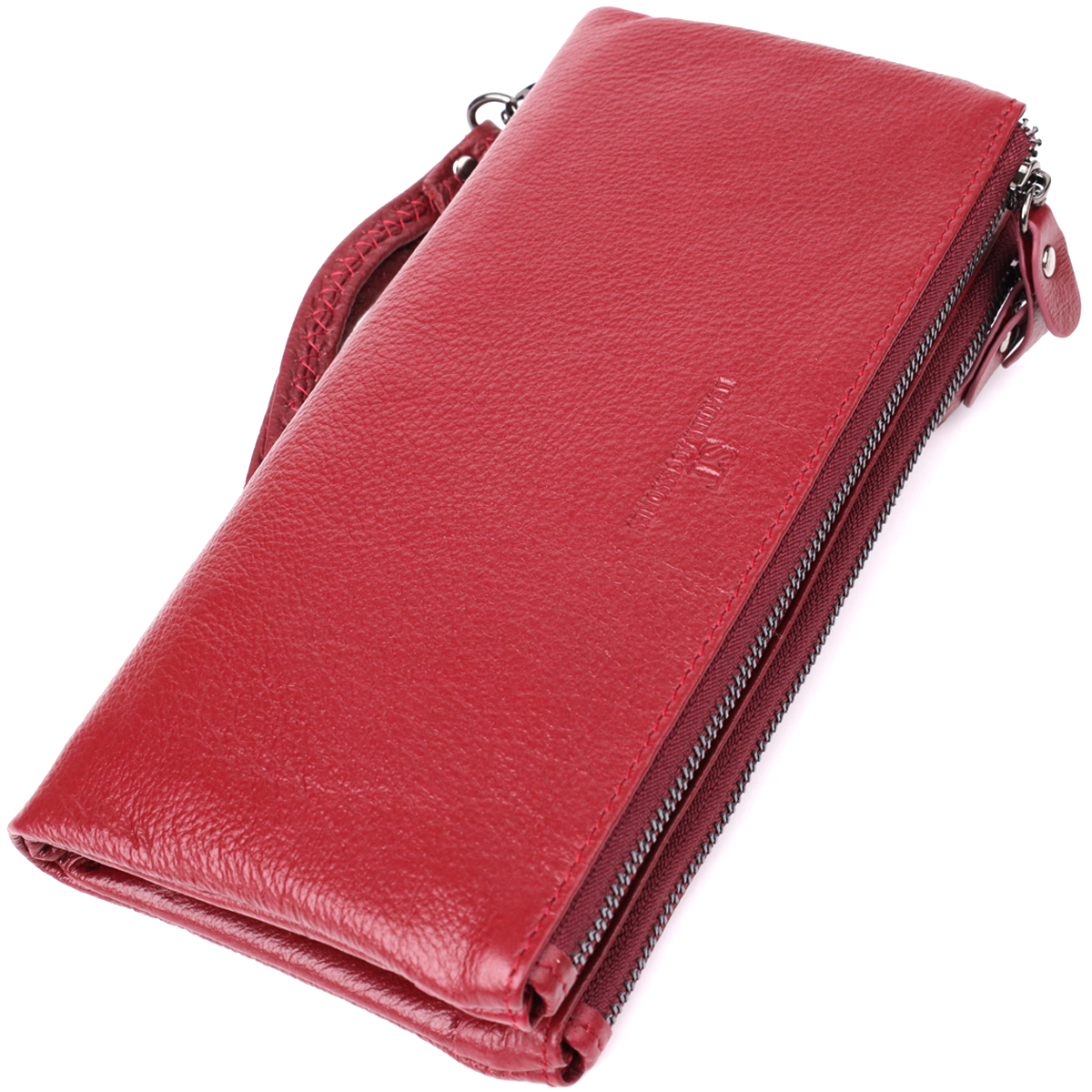 Гаманець на три відділення ST Leather 23108 20,5х10,5х3 см Бордовий