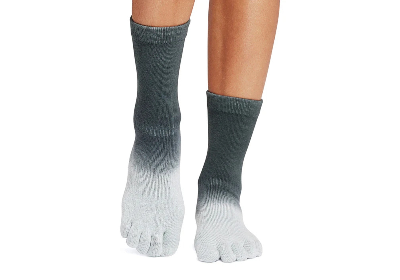 Шкарпетки для йоги ToeSox Full Toe Crew Grip Snowpack S 36-38.5 Сірий