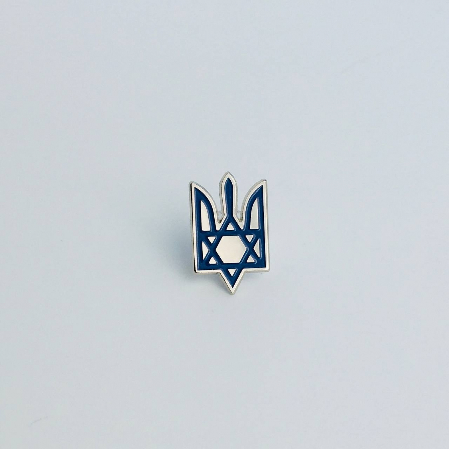 Значок Тризуб зірка Давида Dobroznak 20х12 мм (6249)