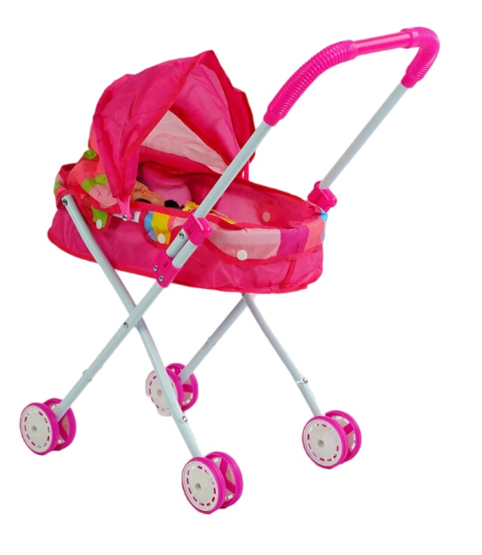 Візок з лялькою WENYI 46х26х55 см Різнокольоровий (154328)
