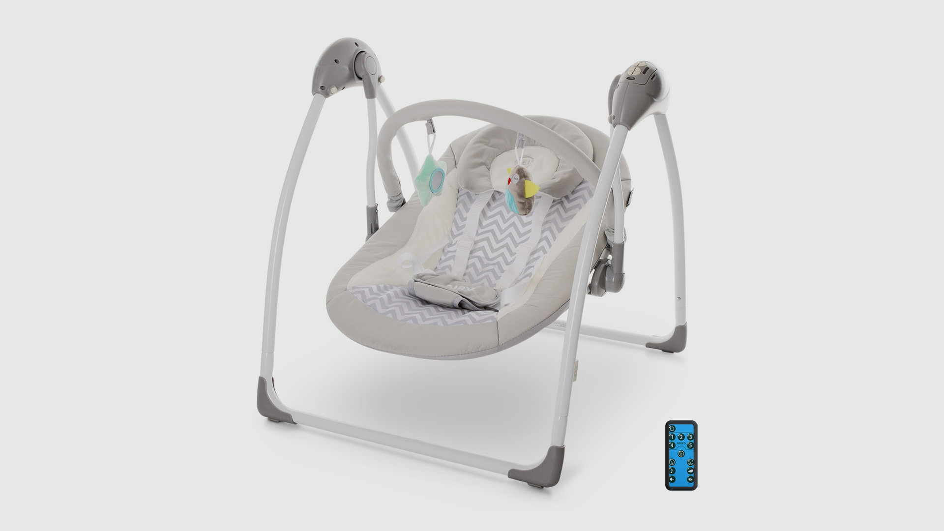 Гойдалки музичні EL CAMINO ME1047AIRYGRAY Дуга з підвісками Сірий (KI00857)