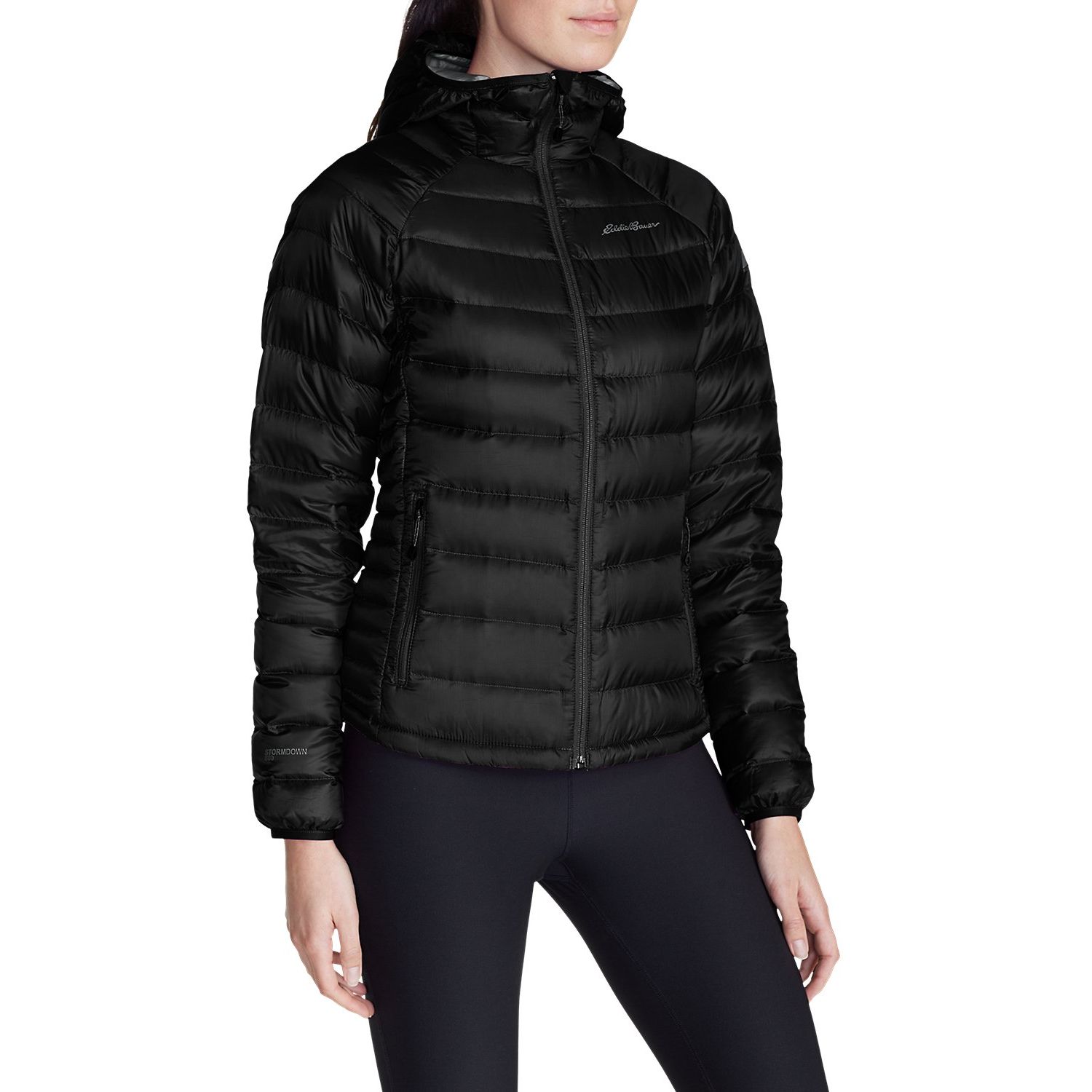 Куртка Eddie Bauer Womens Downlight StormDown Hooded Jacket BLACK XS Чорний (1075BLK-XS)