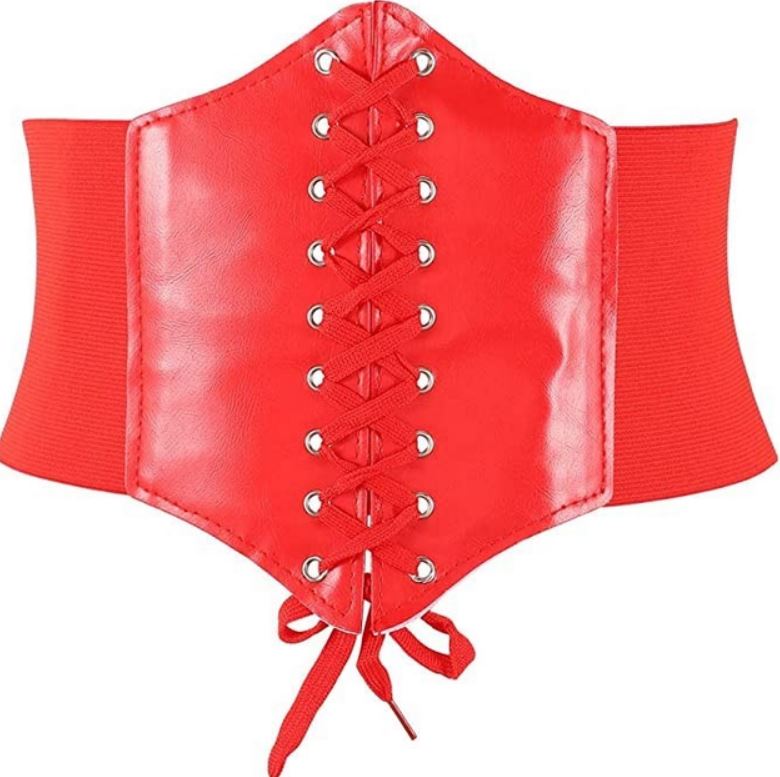 Жіночий корсетний широкий пояс для талії Urbanset червоний