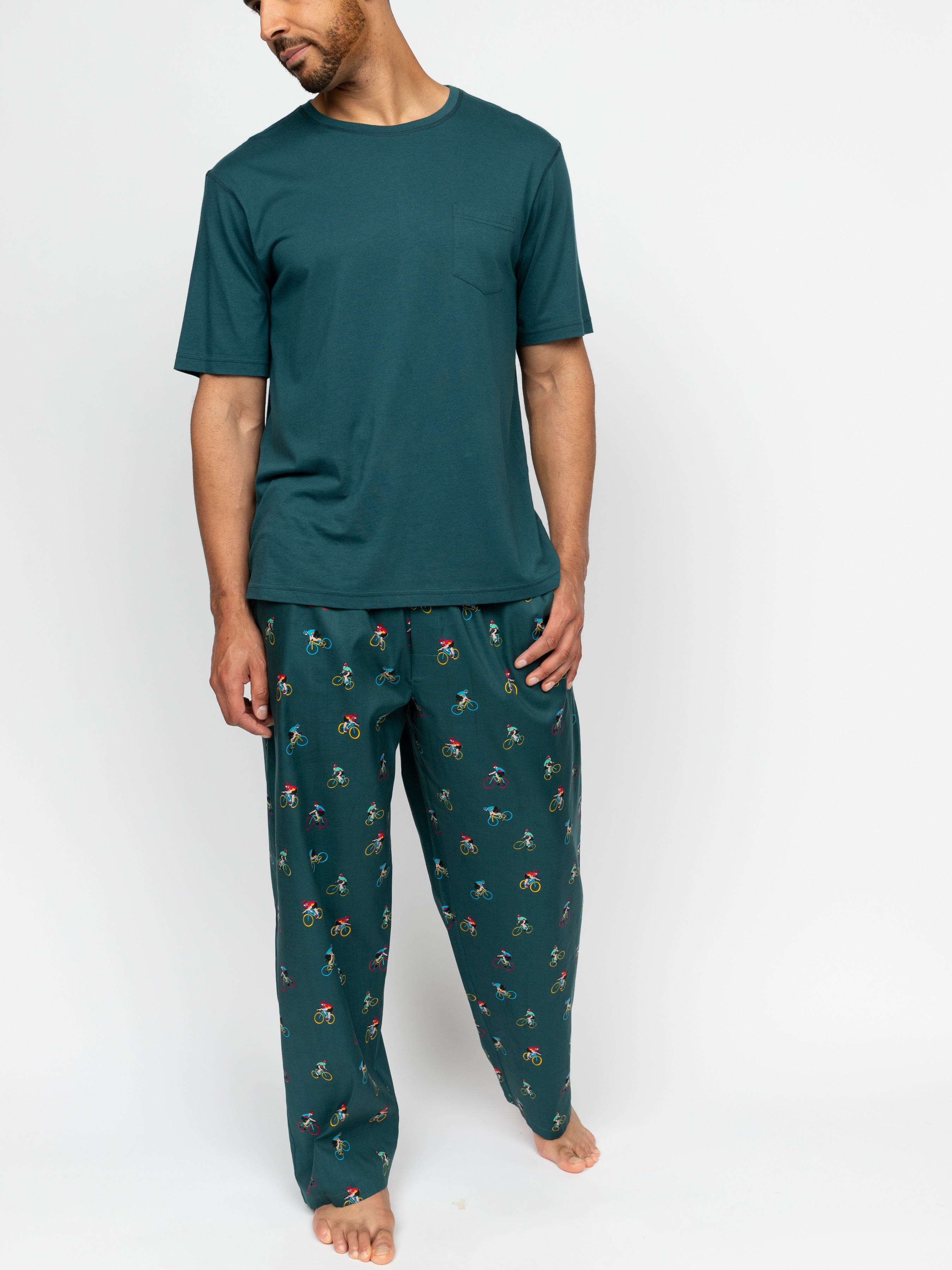 Піжама чоловіча Cyberjammies Theo 3105-3103 M Зелений (5051877573697)