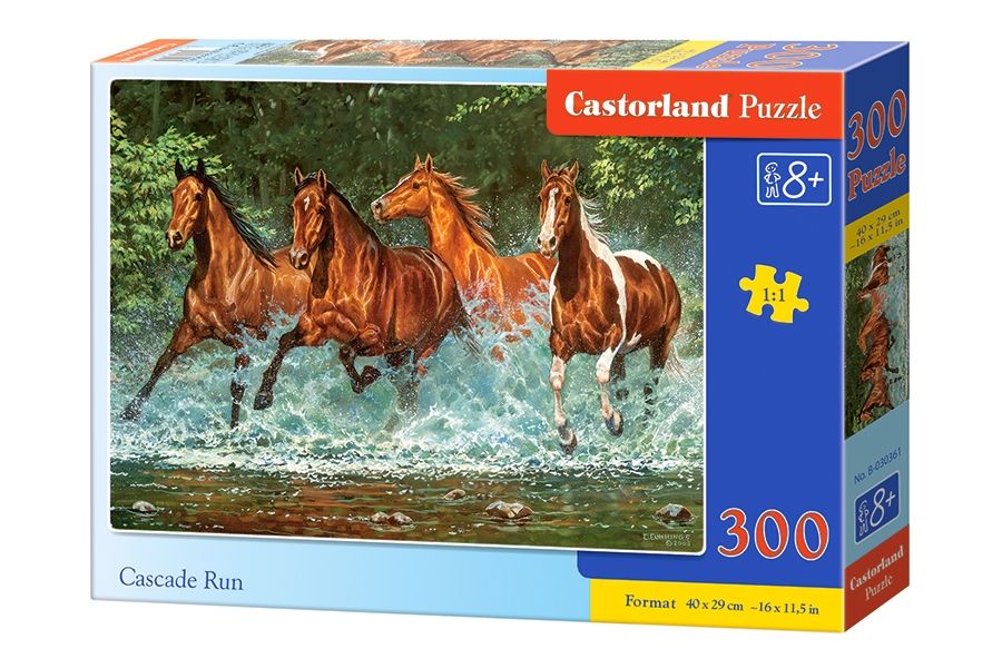 Пазли Castorland Коні 300 елементів, що біжать по воді (В-030361)