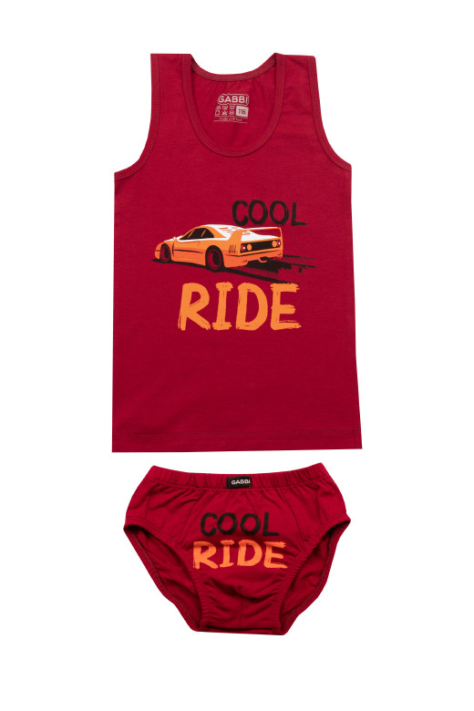 Дитячий комплект білизни GABBI для хлопчика KTM-22-4 Бордо на зріст 116 (13236)