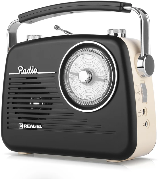 Портативний радіоприймач Real-el X-540 Чорно-жовтий (2340716667)